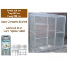 Bruut Voliere 208 x 102 cm.