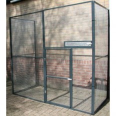 Antraciet voliere 208 x 102 cm.