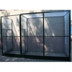 Groene voliere 312 x 102 + spat met sluis