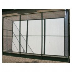 Antraciet Voliere 310 x 102 + Trespa + spat