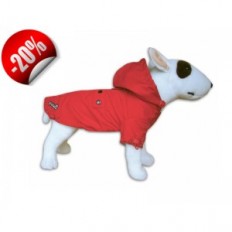 Honden regenjas rood