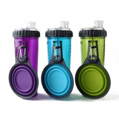 Hondenwaterfles Popware Snack-DuO + travelcup