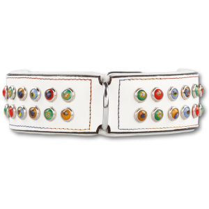 Silly Stones halsband wit 50 mm